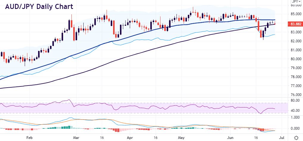 AUD/JPY  at a critical juncture